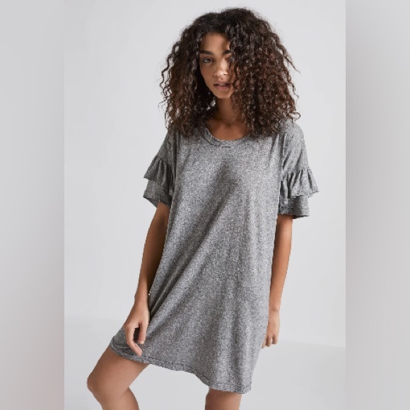 Current/Elliott Dresses & Skirts - Current/Elliott Dress Ruffle Sleeve Roadie T-Shirt Mini Dress | Sz Large (3)